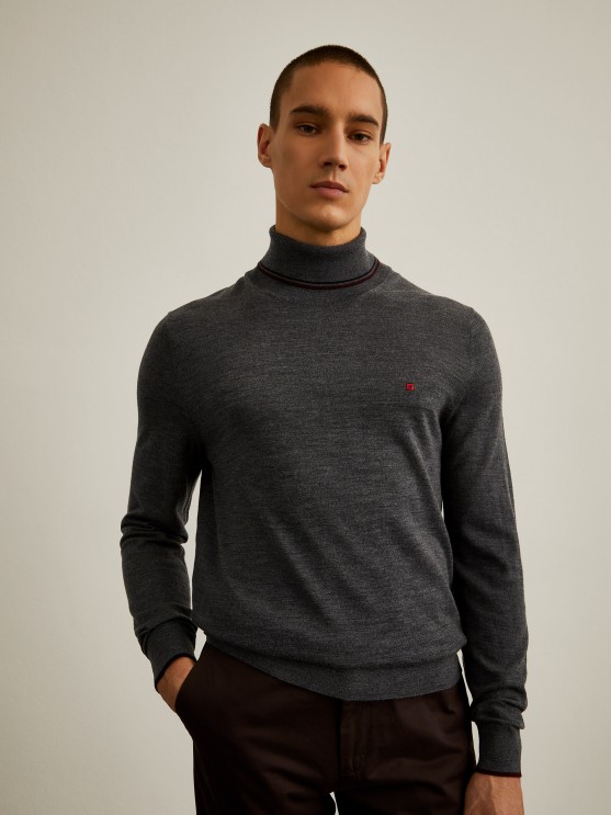 Camisola de gola alta de l merino