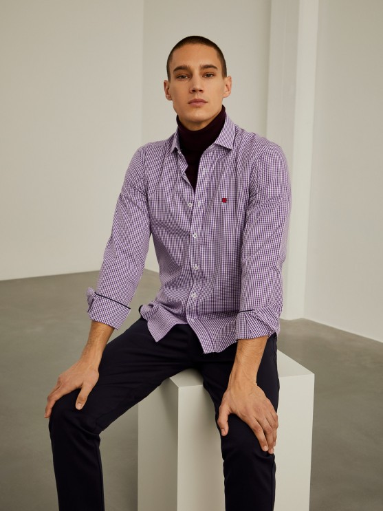 Slim fit check shirt