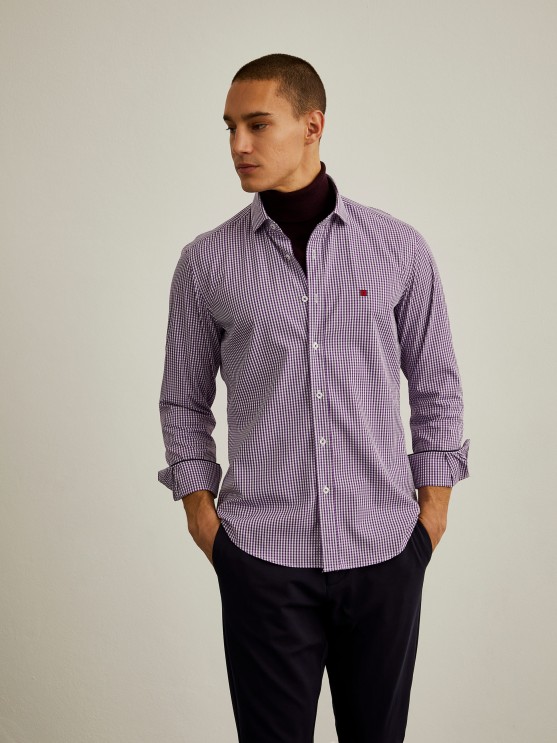 Slim fit check shirt