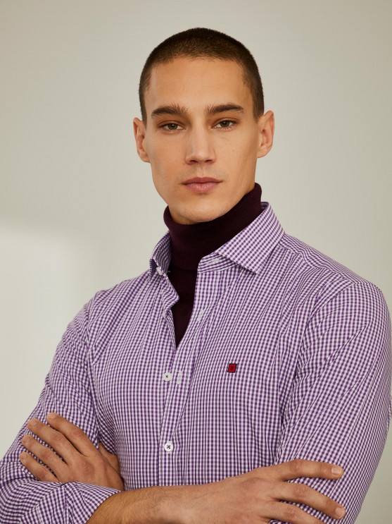 Slim fit check shirt