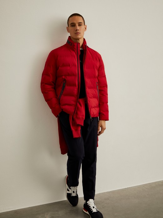 Water-repellent quilted jacket