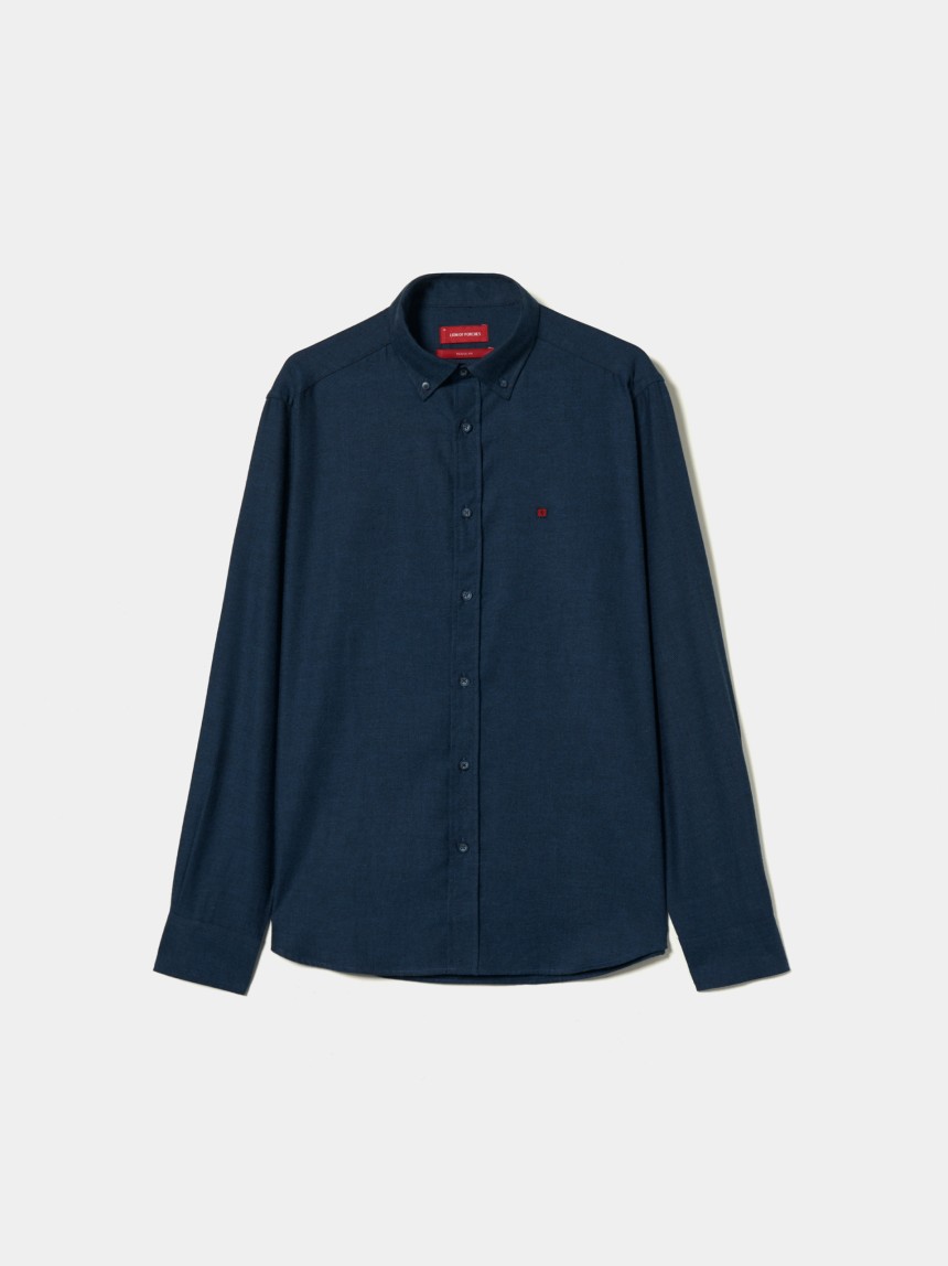 Camisa regular fit flanela