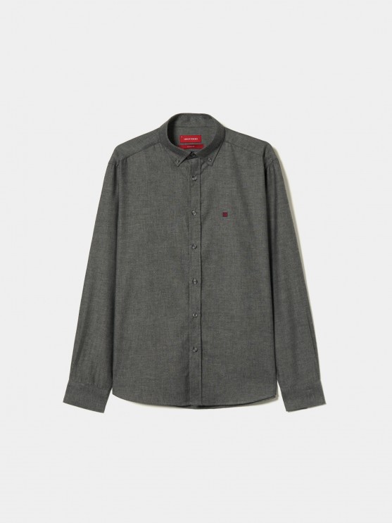 Regular fit flannel shirt