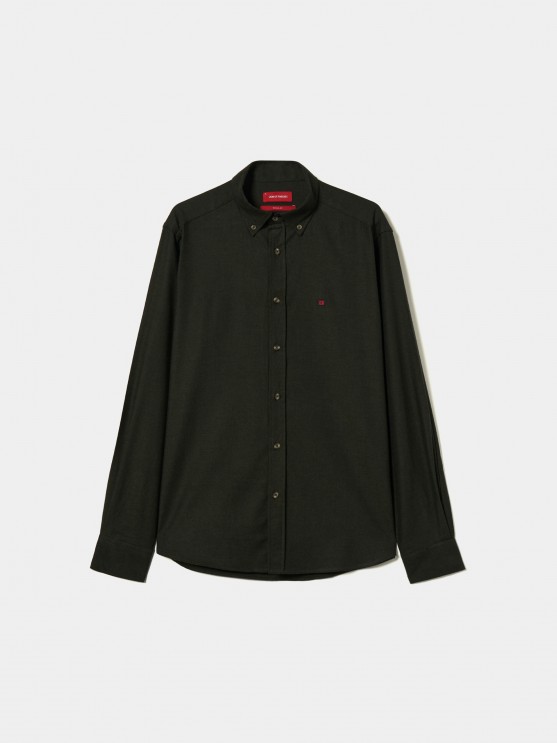 Regular fit flannel shirt
