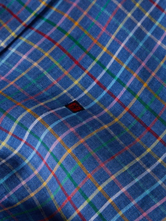 Linen check shirt
