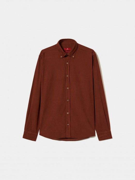 Camisa regular fit de bombazine