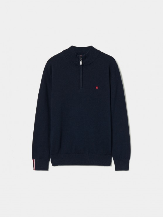 Sweater with placket