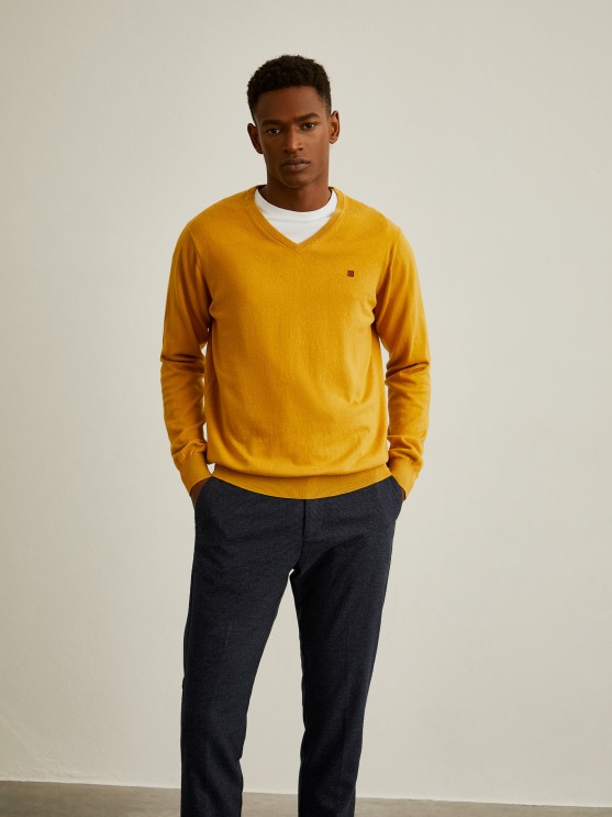 Pullover decote em V
