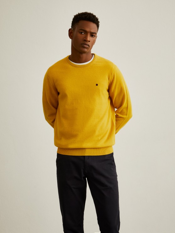 Pullover de l gola redonda