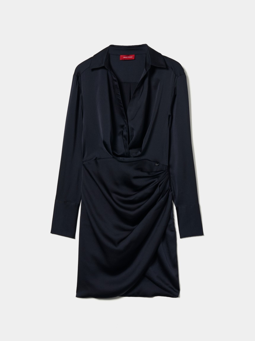 Vestido curto drapeado