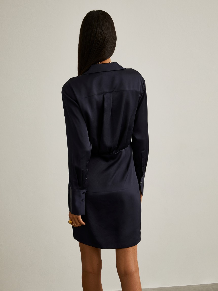 Vestido curto drapeado