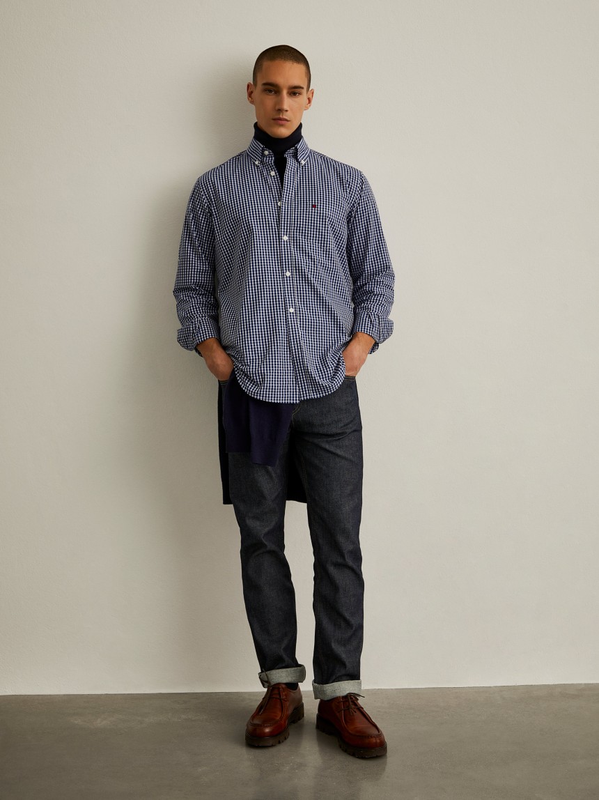 Camisa regular fit xadrez