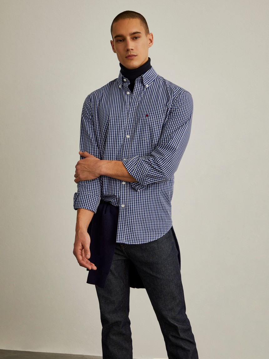 Camisa regular fit xadrez