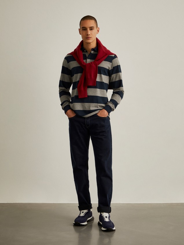 Regular fit denim trousers - Image product