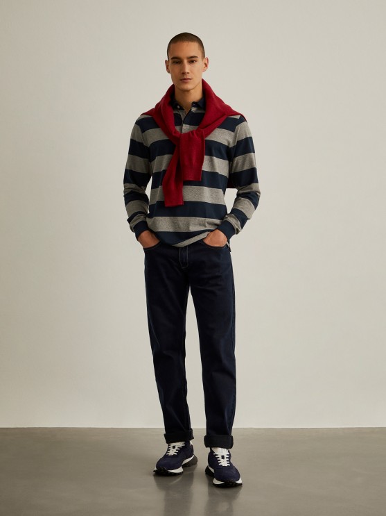 Regular fit denim trousers