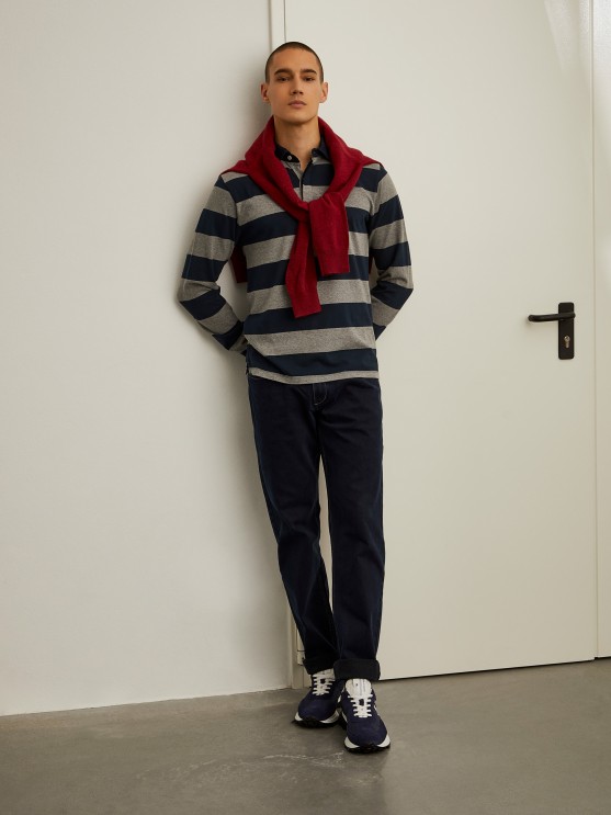 Regular fit denim trousers