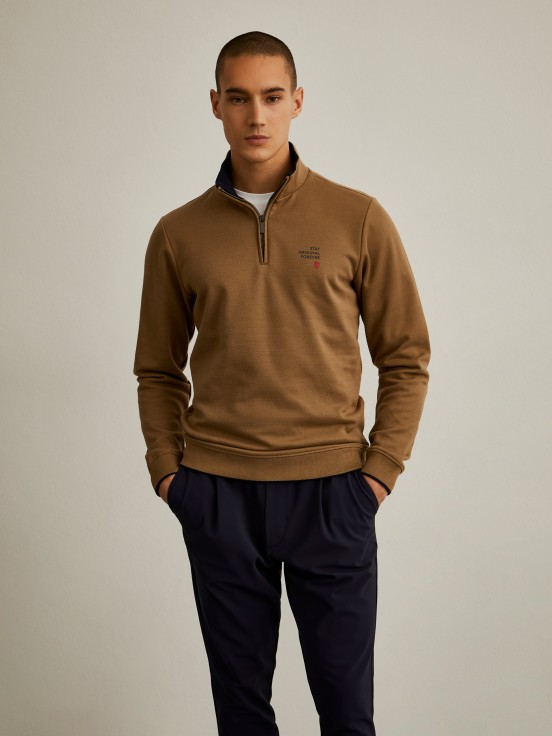 Sweater with placket