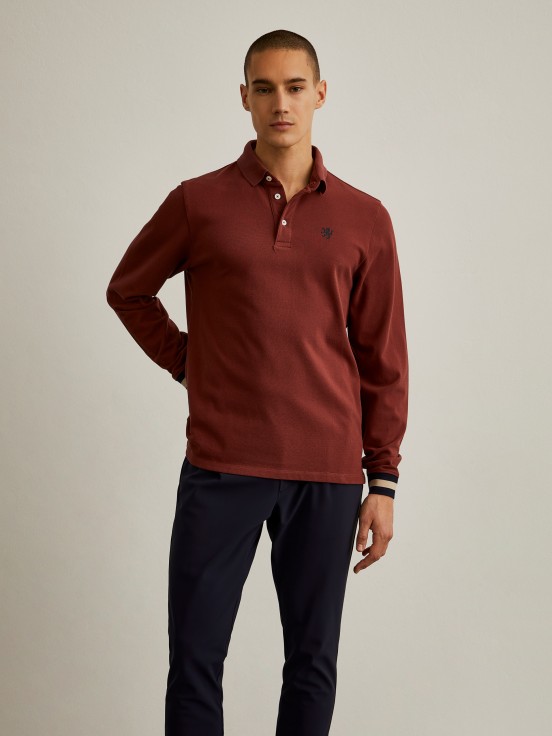 Long-sleeve polo shirt