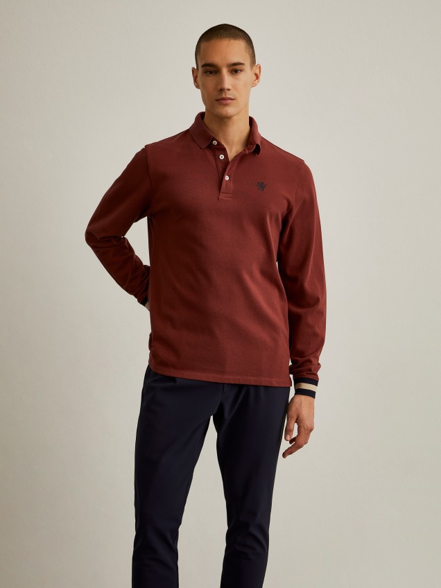 Long-sleeve polo shirt - Image product