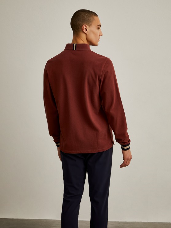 Long-sleeve polo shirt