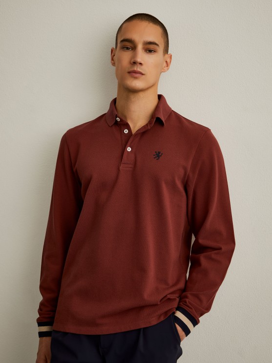 Long-sleeve polo shirt