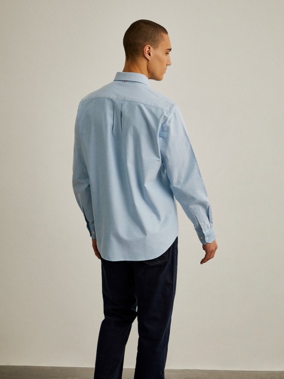 Camisa regular fit de algodo