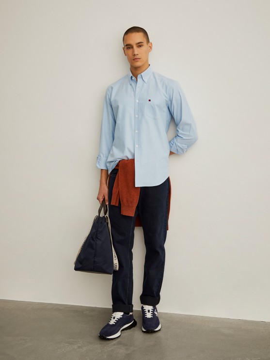 Camisa regular fit de algodo