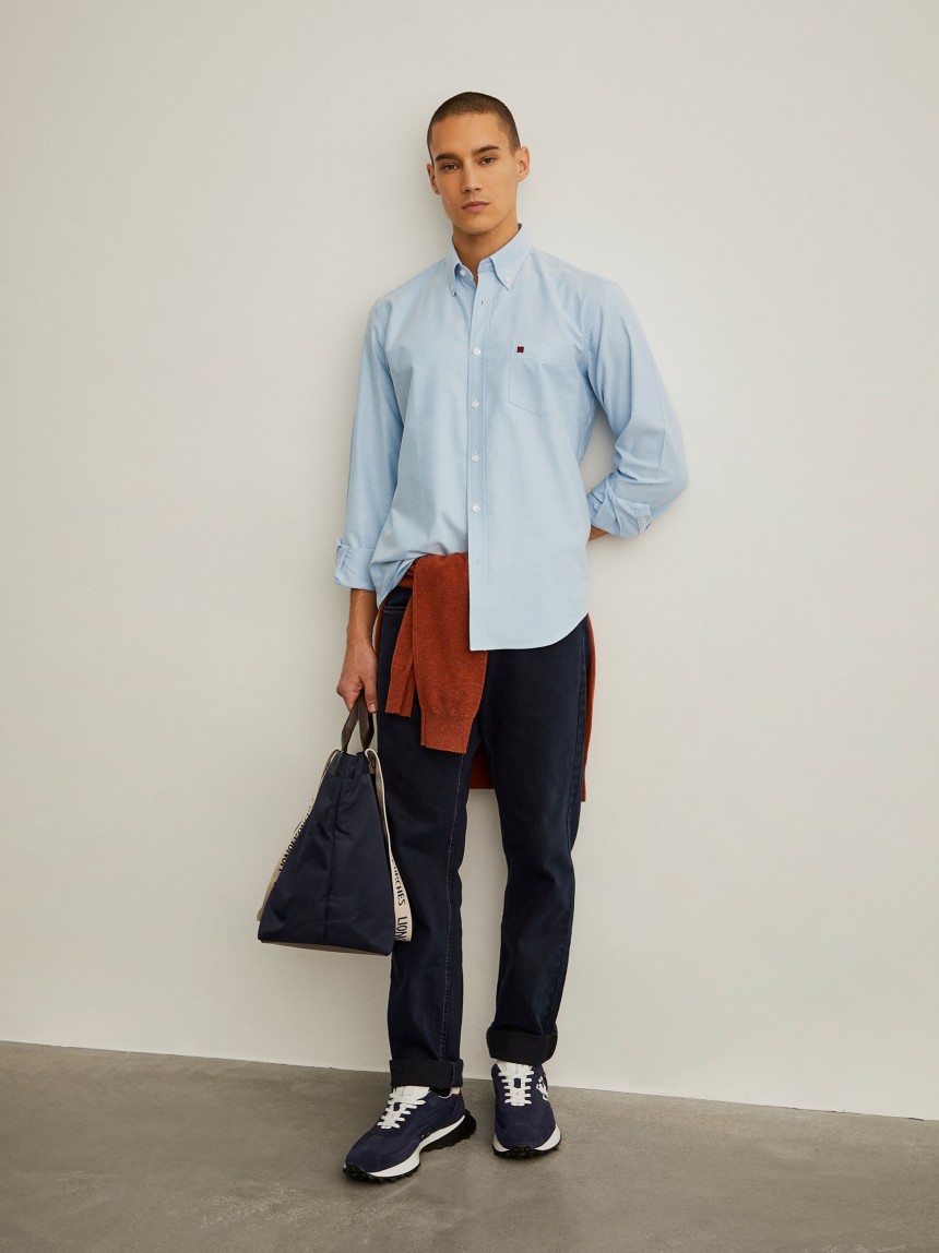 Camisa regular fit de algod�o