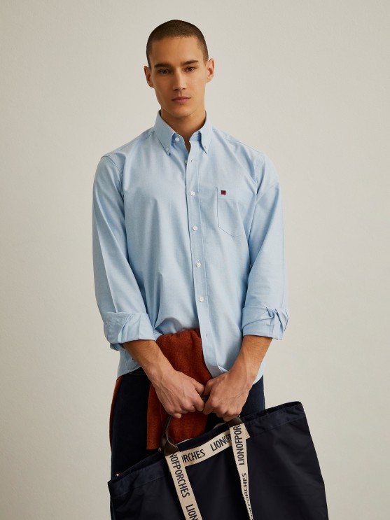 Camisa regular fit de algodo