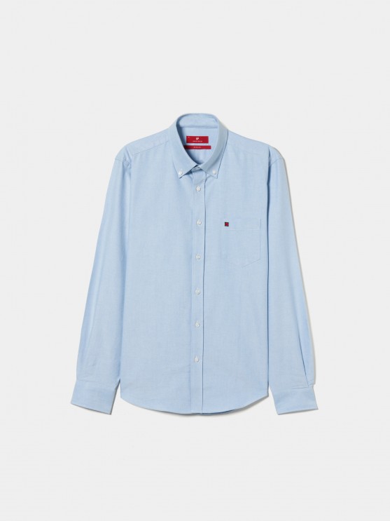 Camisa regular fit de algodo