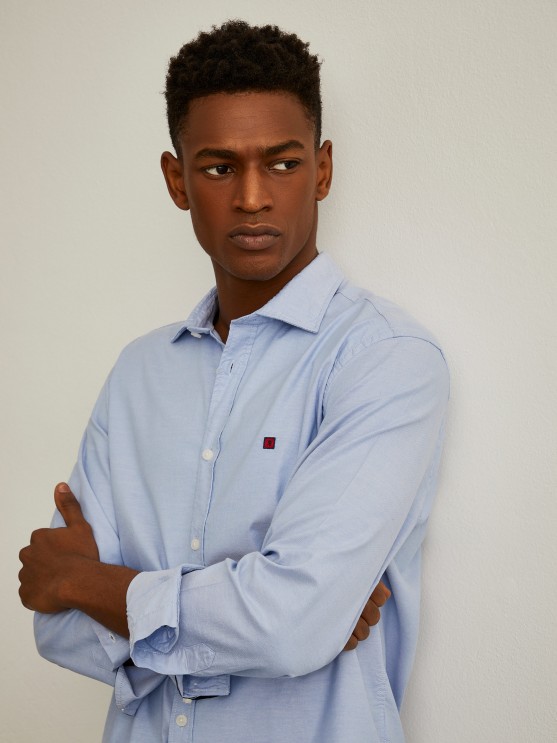 Camisa oxford slim fit