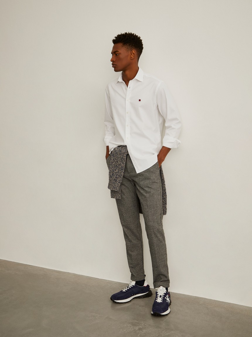 Camisa oxford slim fit