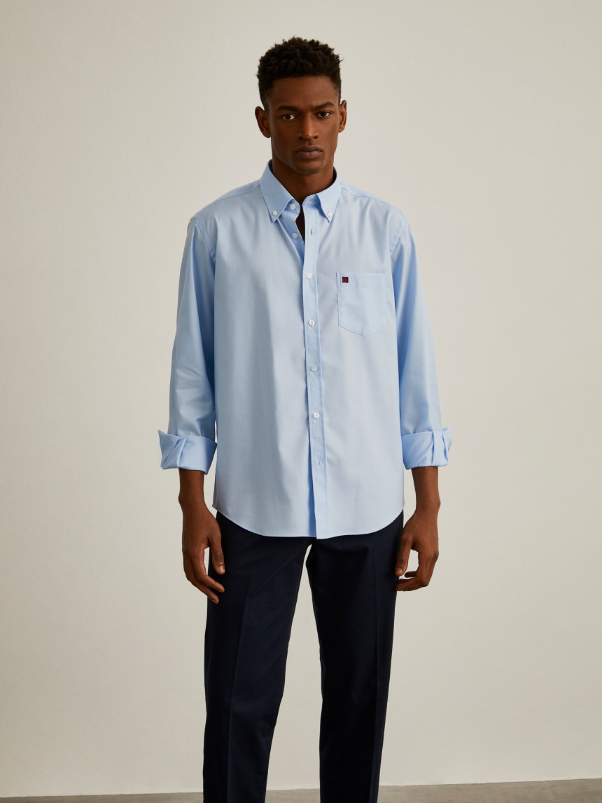 Camisa regular fit de algod�o