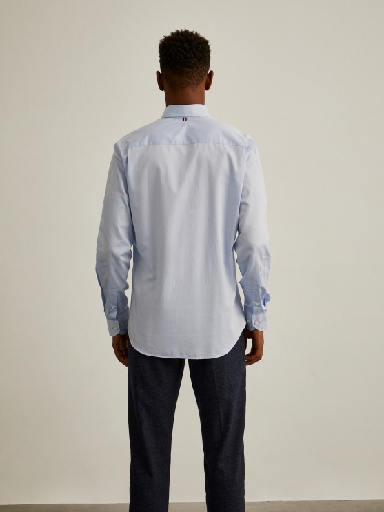 Camisa slim fit de algodo