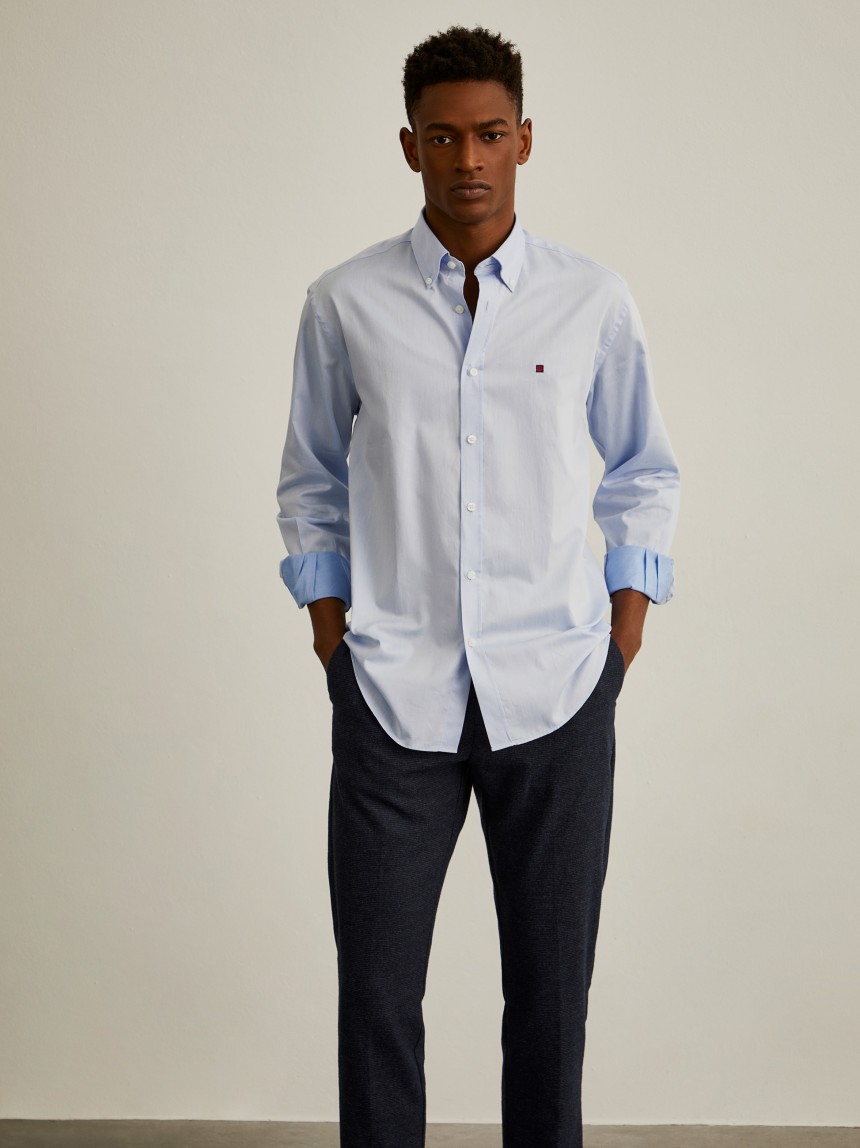 Camisa de algod�n slim fit