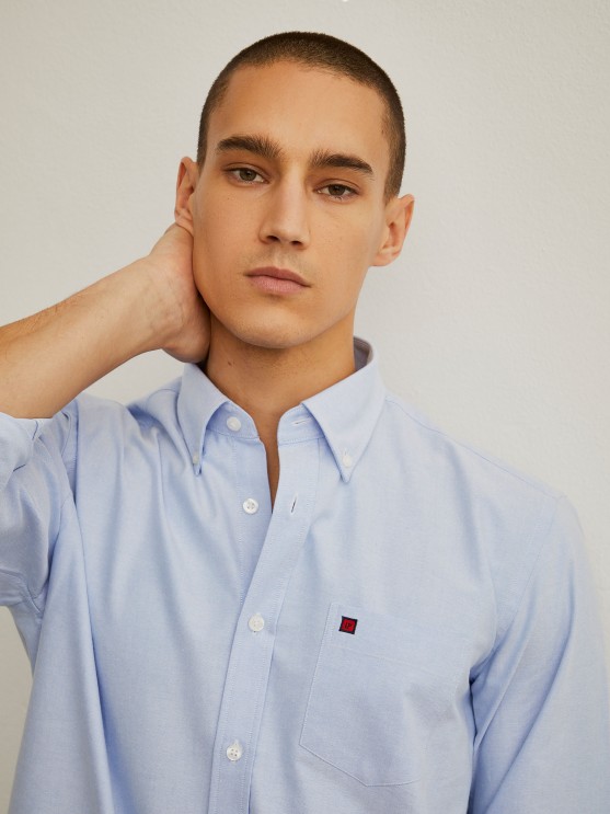 Camisa regular fit de algodo