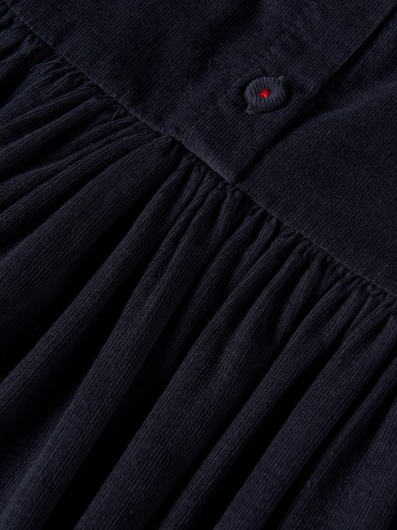 Vestido camisero con volantes