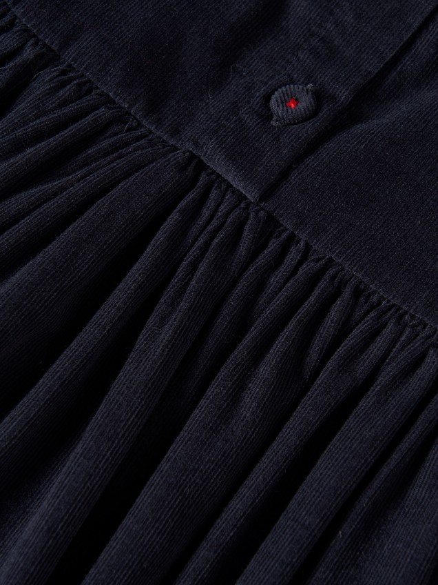Shirt dress with ruffles