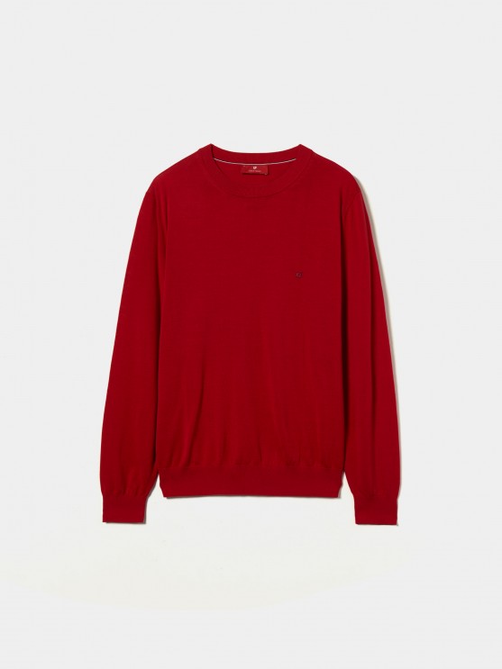 Man's cotton round neck sweater