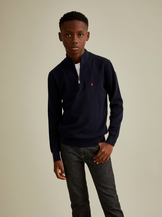 Sweater with placket