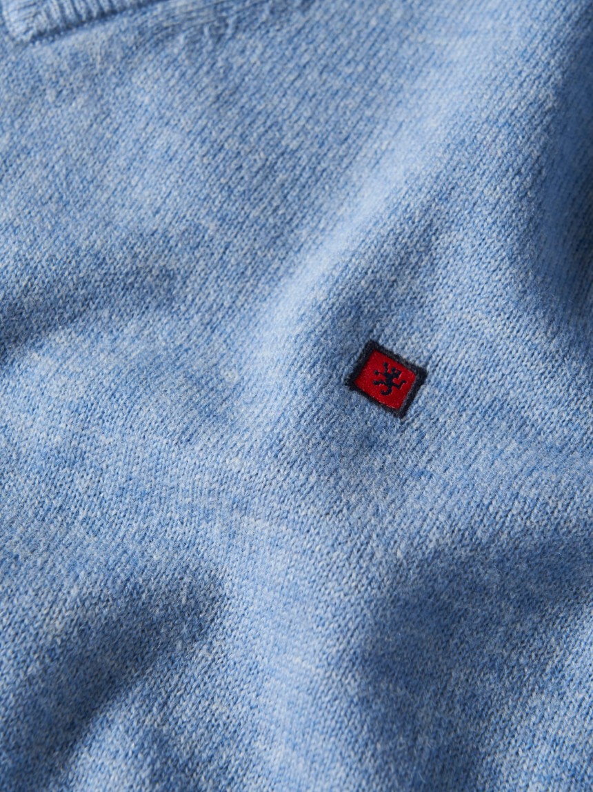 Pullover de l� decote em V