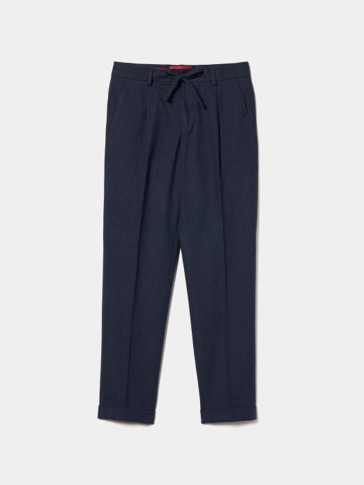 Drawstring chino pants