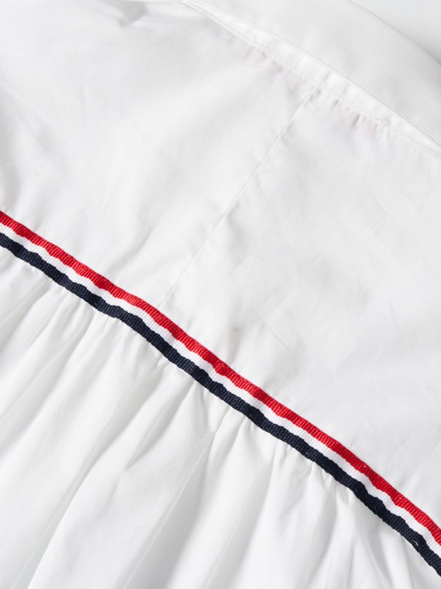 Poplin shirt with ribbon