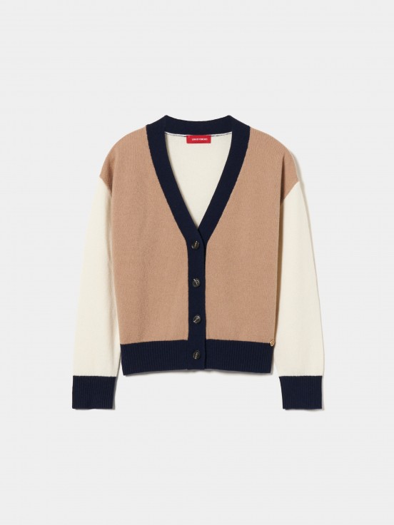 Colorblock cardigan