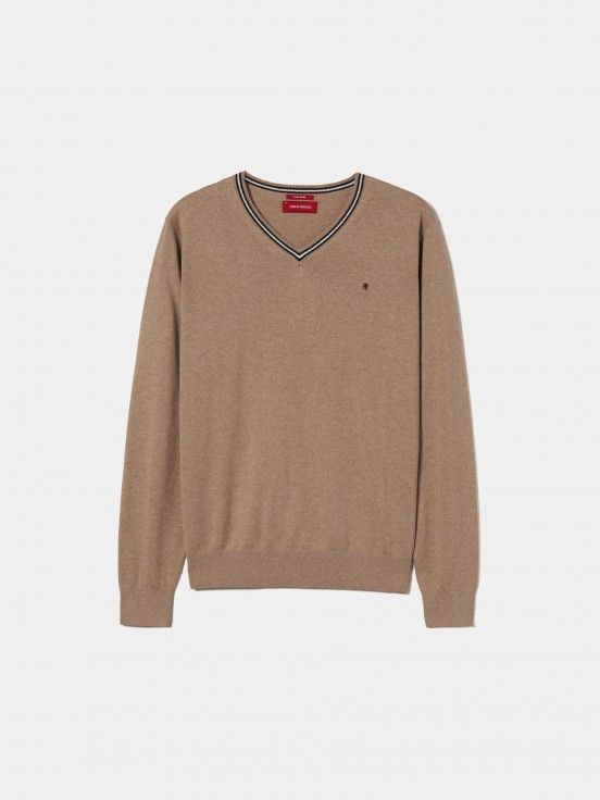 Cotton and cashmere pullover