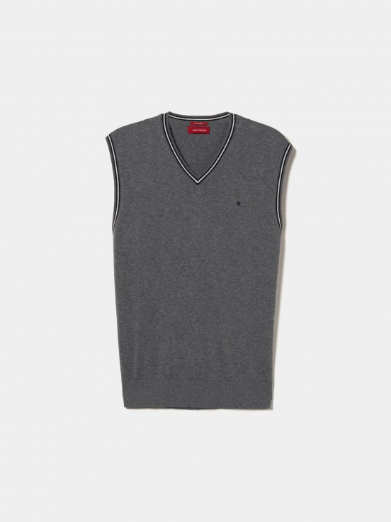 Cotton and cashmere vest