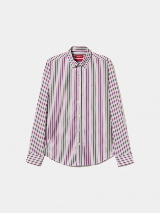 Camisa rayas corte regular