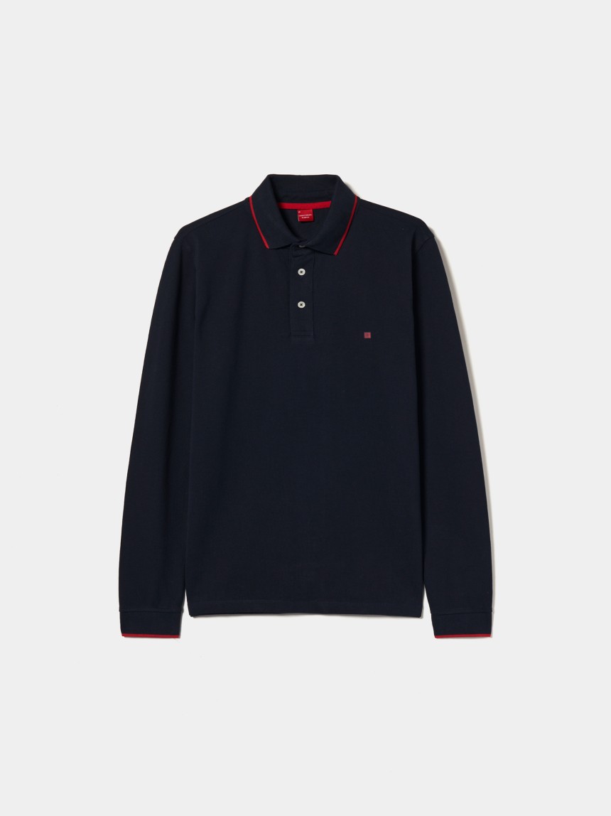 Polo piqu� manga comprida