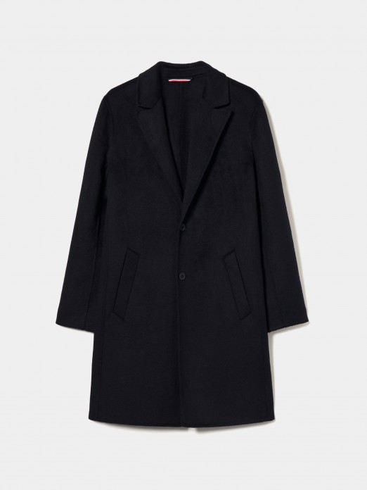 Wool blend overcoat