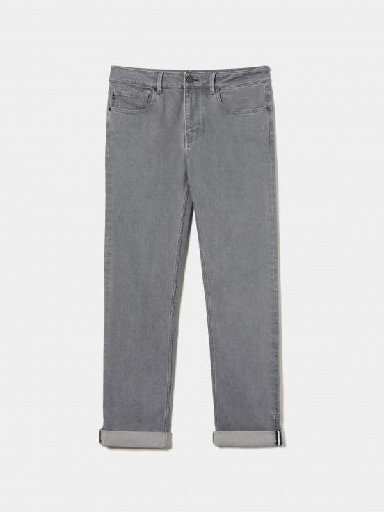 Regular fit denim pants